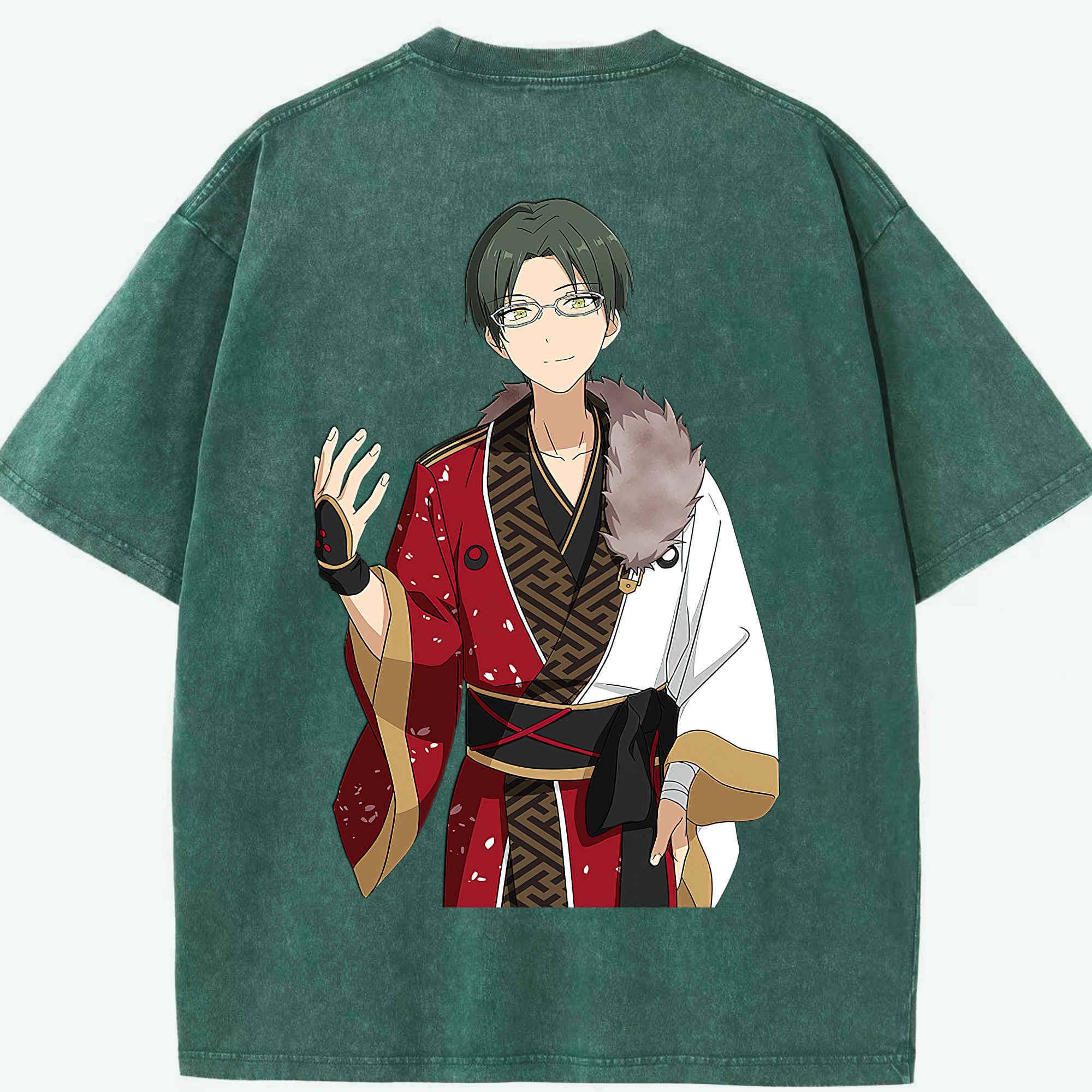 （画像用） あんさんぶるスターズ! Ensemble Stars 綿100% ヴィンテージ風 半袖Tシャツ（背面プリント）